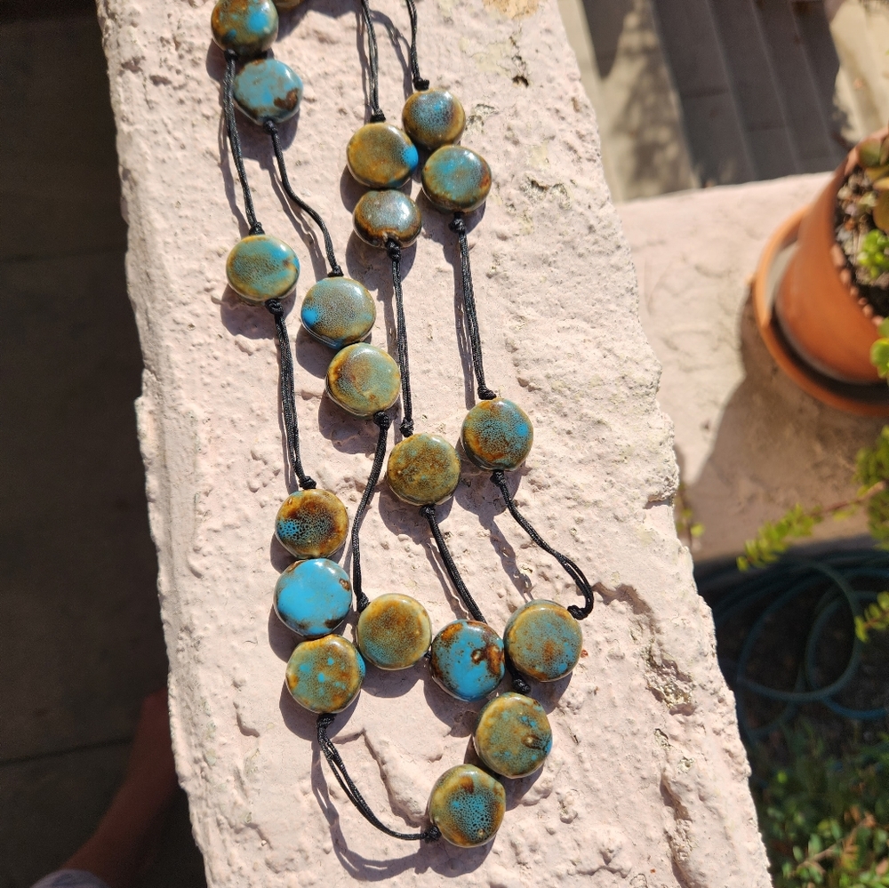 Ceramic bead necklace